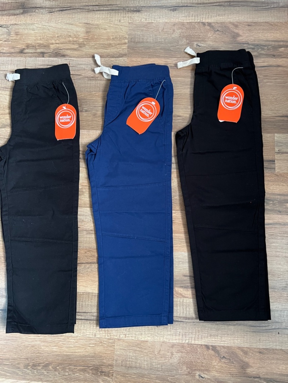 New wonder nation little woven boys drawstring pull on lightweight pants 3Pc set